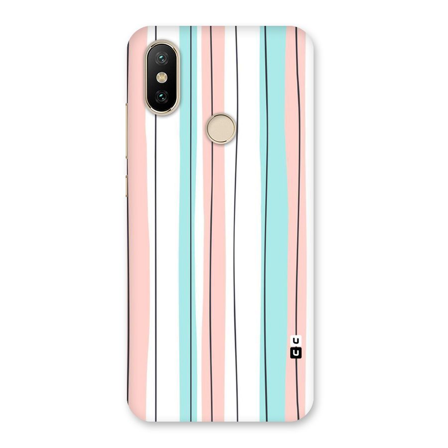 Pastel Tri Stripes Back Case for Mi A2