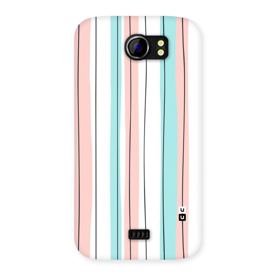Pastel Tri Stripes Back Case for Micromax Canvas 2 A110