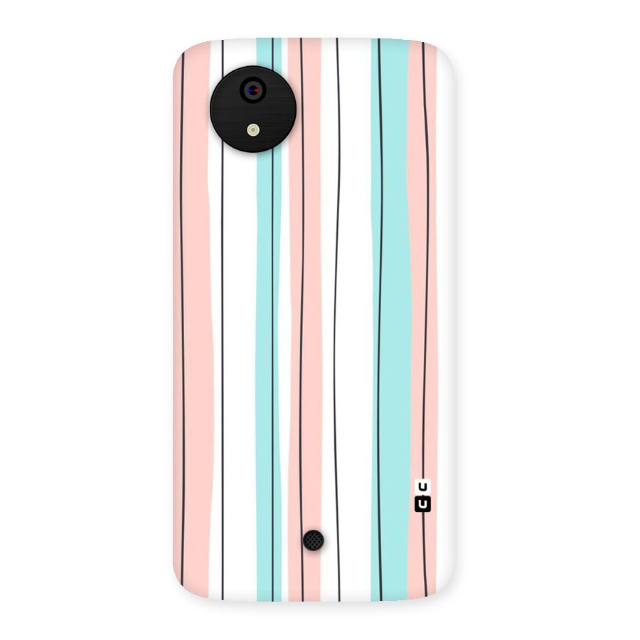 Pastel Tri Stripes Back Case for Micromax Canvas A1