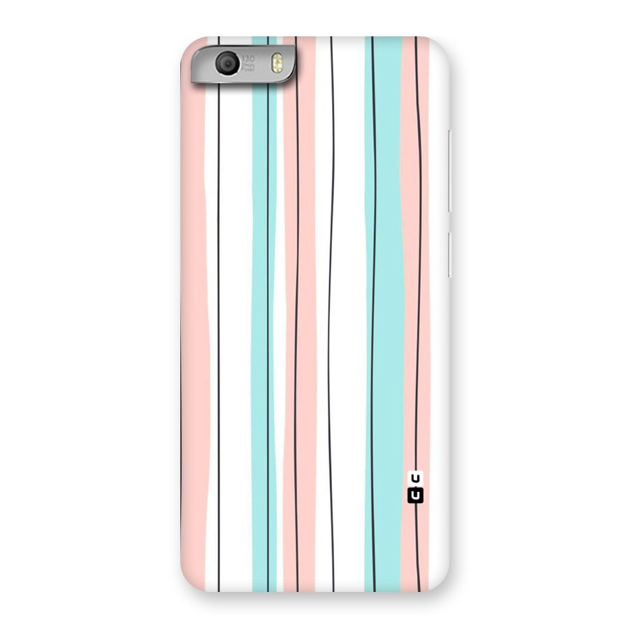 Pastel Tri Stripes Back Case for Micromax Canvas Knight 2