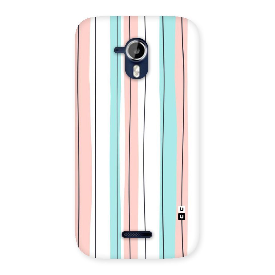 Pastel Tri Stripes Back Case for Micromax Canvas Magnus A117