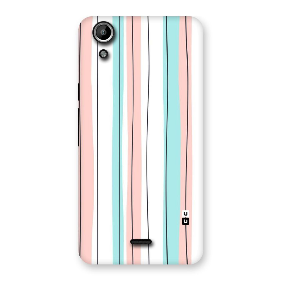 Pastel Tri Stripes Back Case for Micromax Canvas Selfie Lens Q345