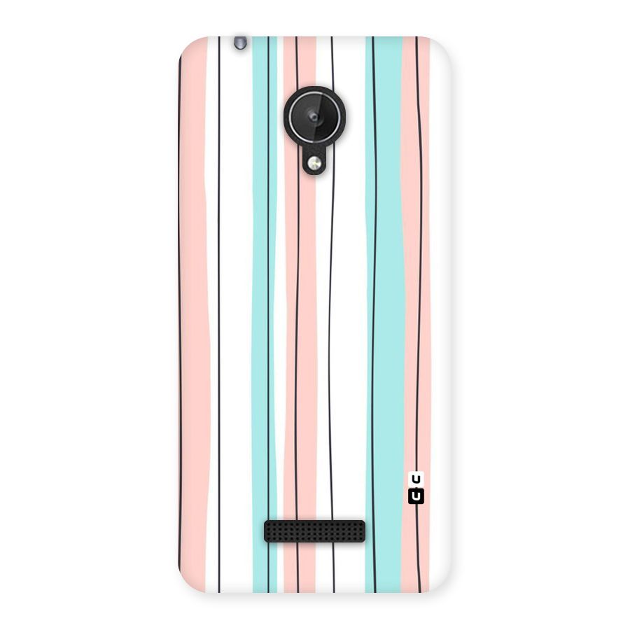 Pastel Tri Stripes Back Case for Micromax Canvas Spark Q380