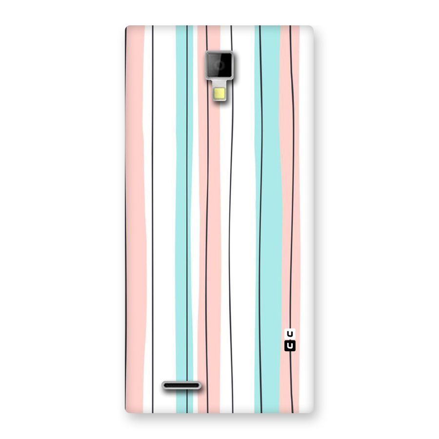Pastel Tri Stripes Back Case for Micromax Canvas Xpress A99