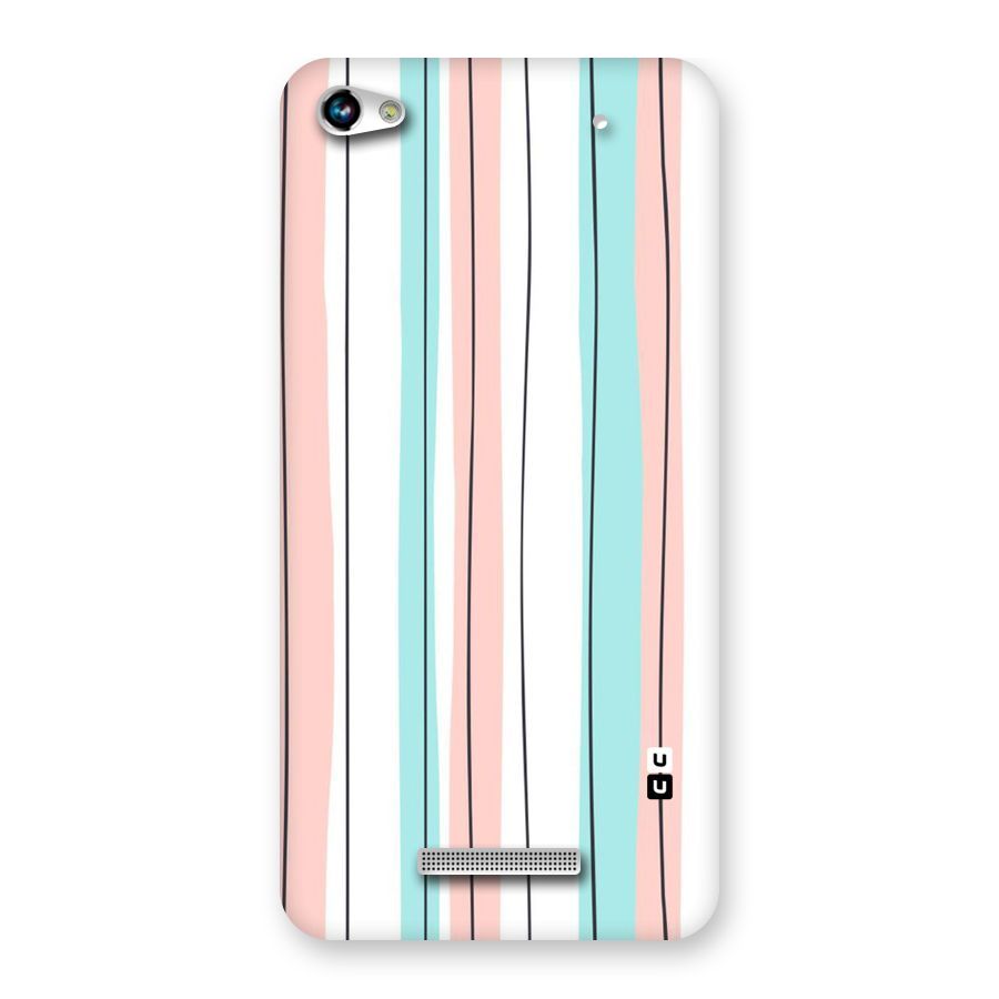 Pastel Tri Stripes Back Case for Micromax Hue 2