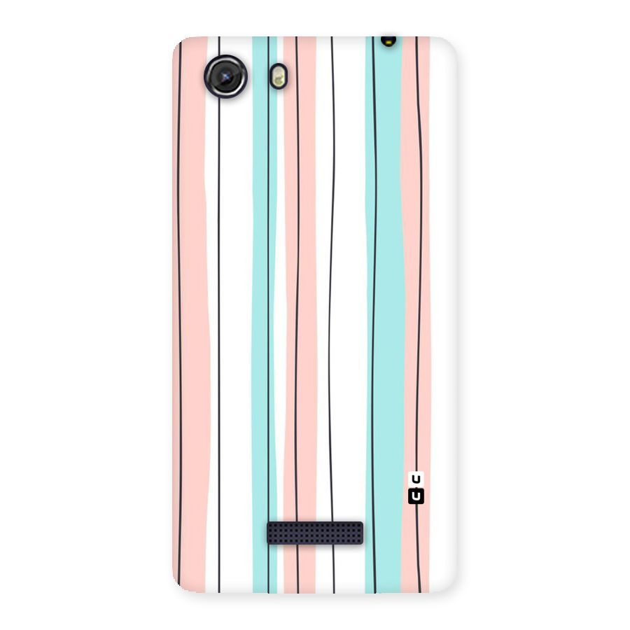 Pastel Tri Stripes Back Case for Micromax Unite 3