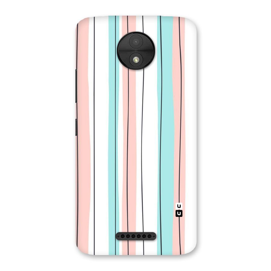 Pastel Tri Stripes Back Case for Moto C