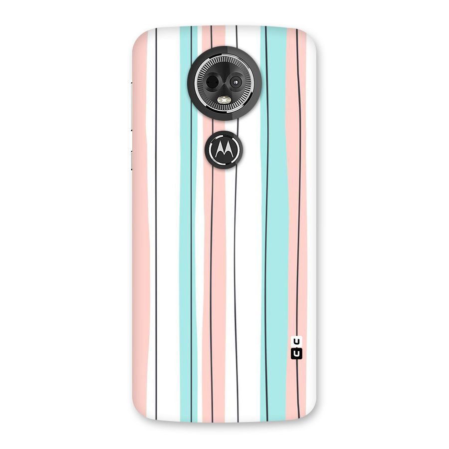 Pastel Tri Stripes Back Case for Moto E5 Plus