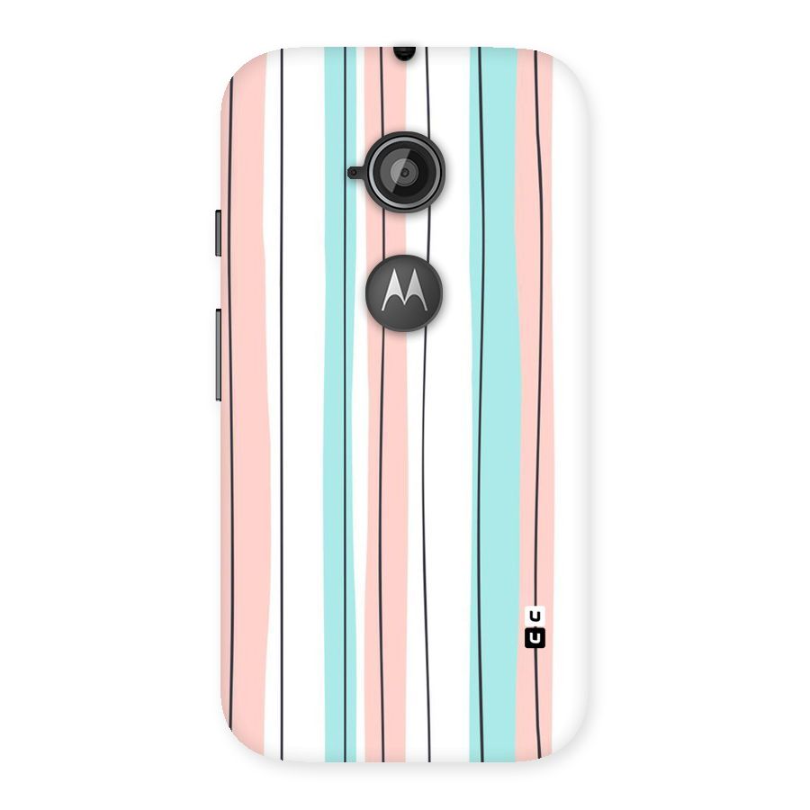 Pastel Tri Stripes Back Case for Moto E 2nd Gen