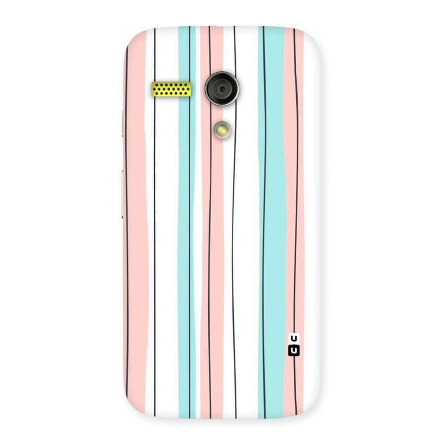 Pastel Tri Stripes Back Case for Moto G