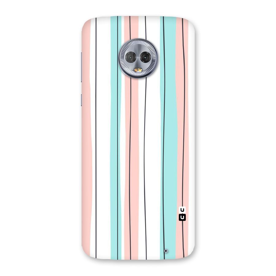 Pastel Tri Stripes Back Case for Moto G6 Plus