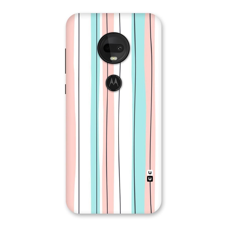 Pastel Tri Stripes Back Case for Moto G7