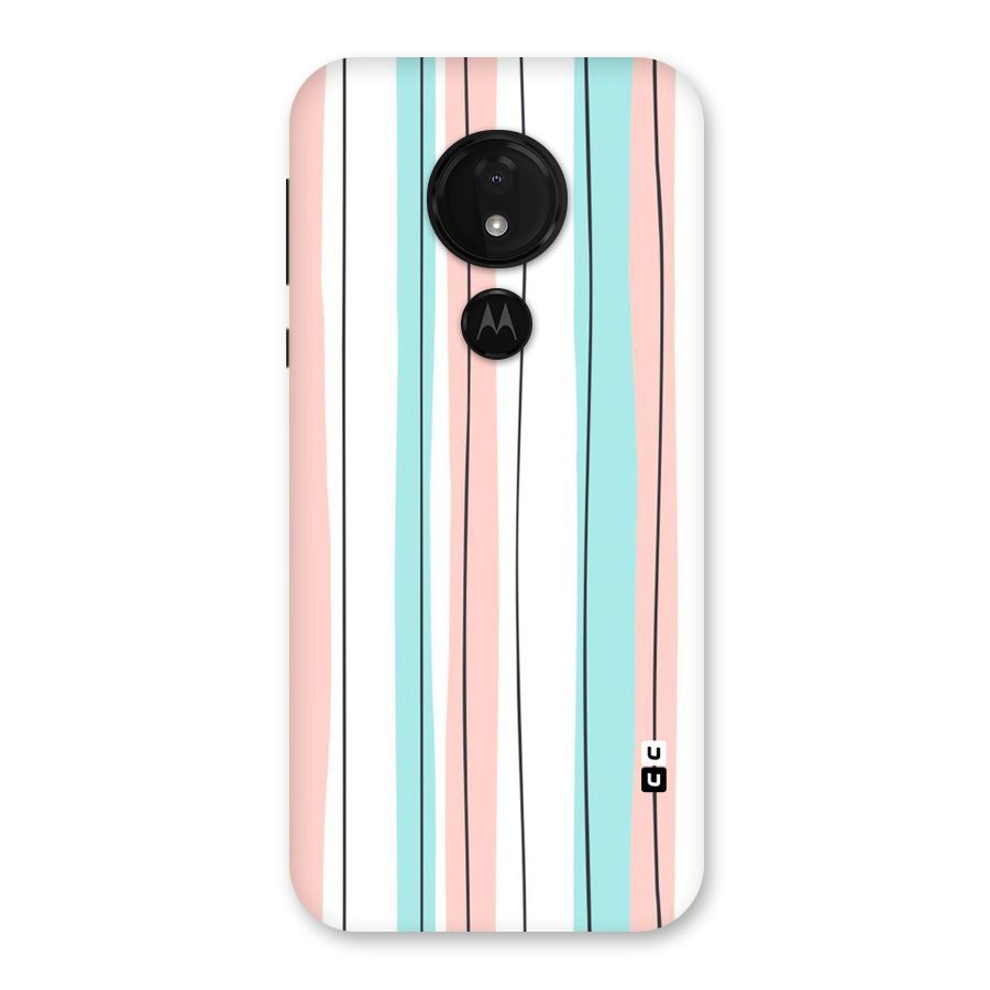 Pastel Tri Stripes Back Case for Moto G7 Power