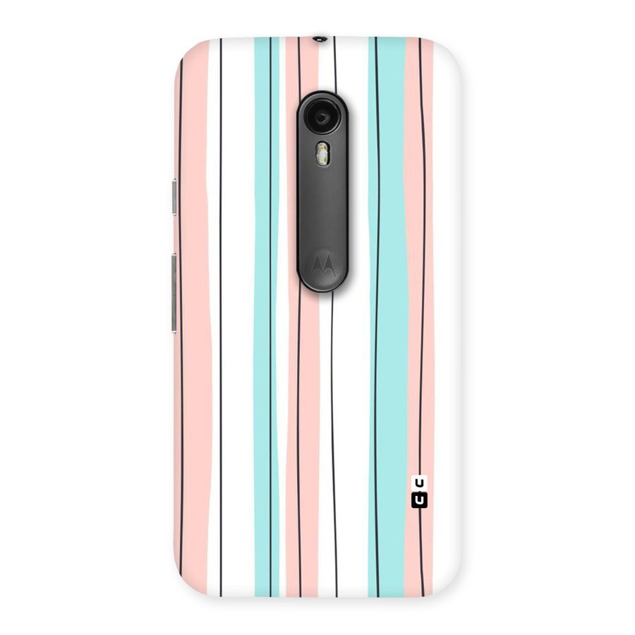 Pastel Tri Stripes Back Case for Moto G Turbo