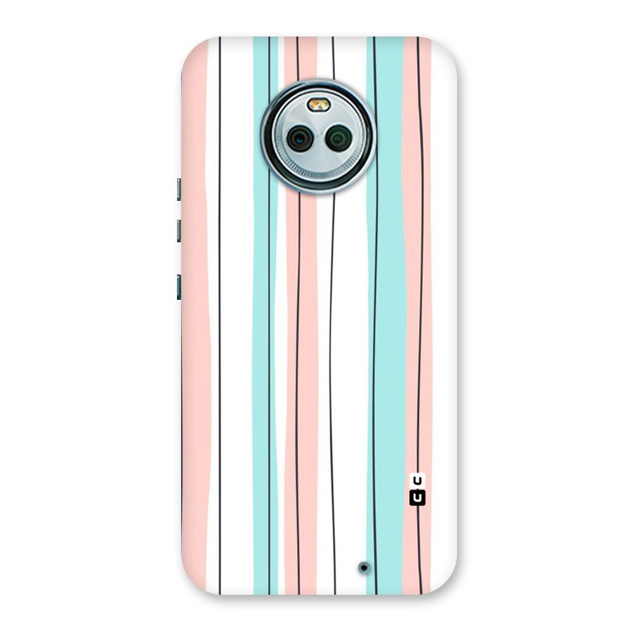 Pastel Tri Stripes Back Case for Moto X4
