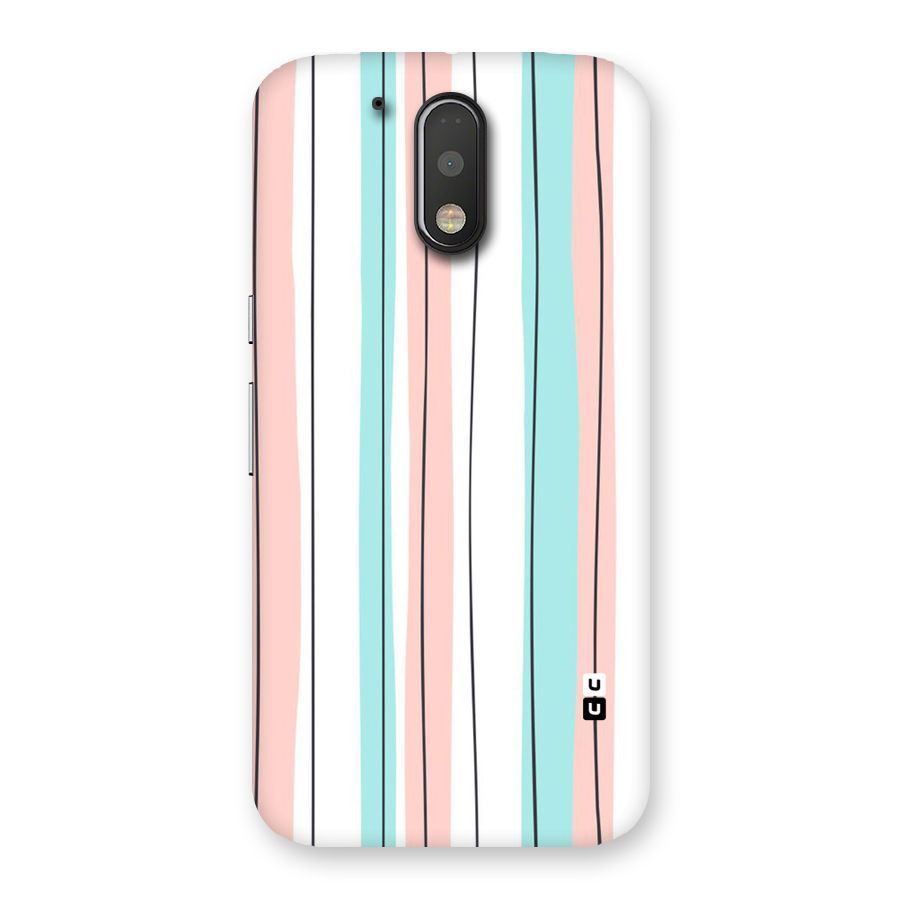 Pastel Tri Stripes Back Case for Motorola Moto G4 Plus