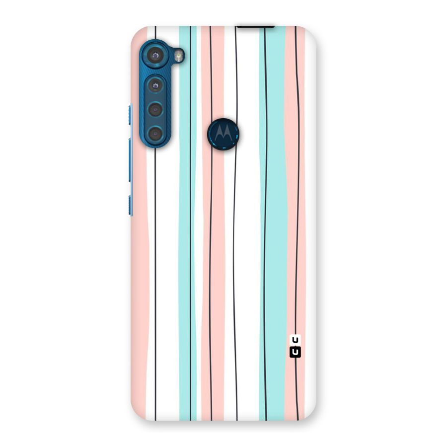 Pastel Tri Stripes Back Case for Motorola One Fusion Plus