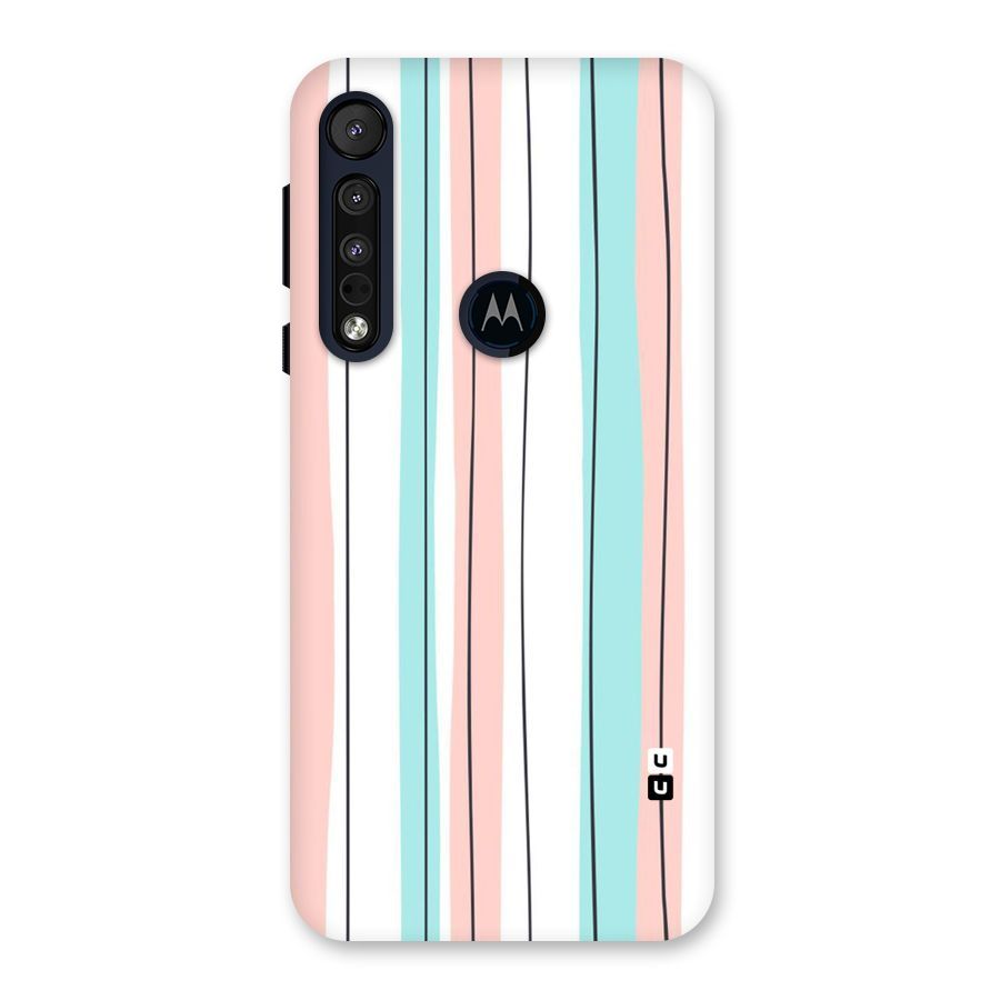 Pastel Tri Stripes Back Case for Motorola One Macro