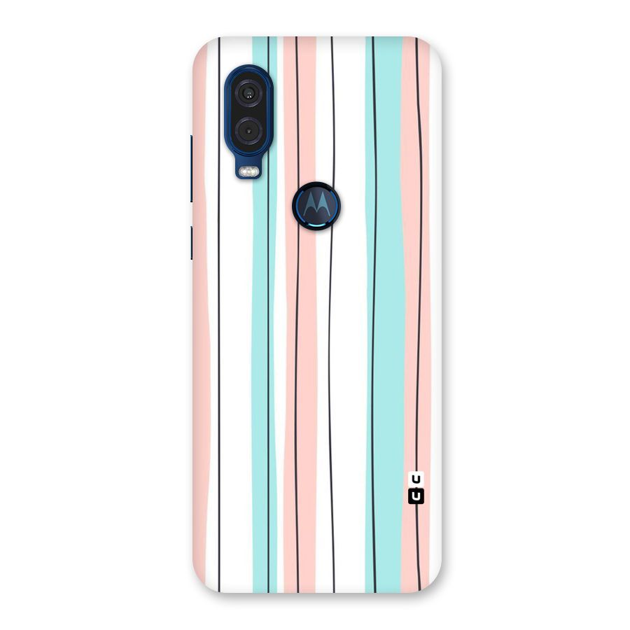 Pastel Tri Stripes Back Case for Motorola One Vision