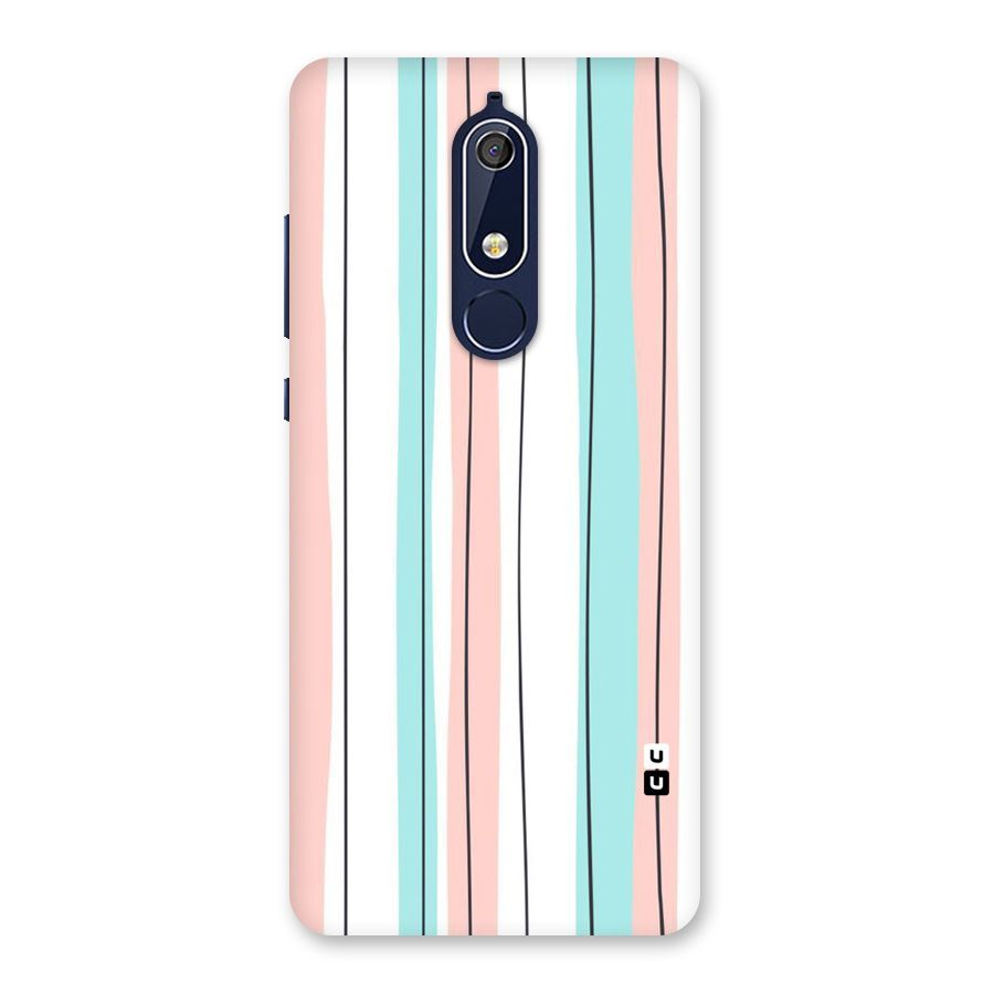 Pastel Tri Stripes Back Case for Nokia 5.1