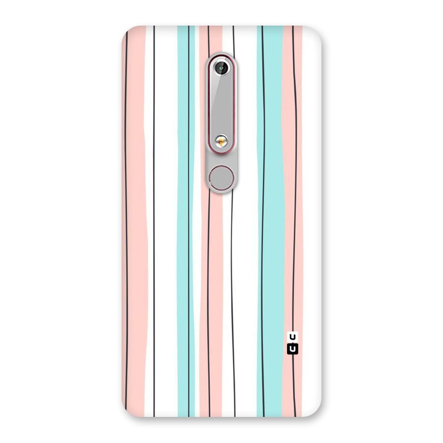 Pastel Tri Stripes Back Case for Nokia 6.1