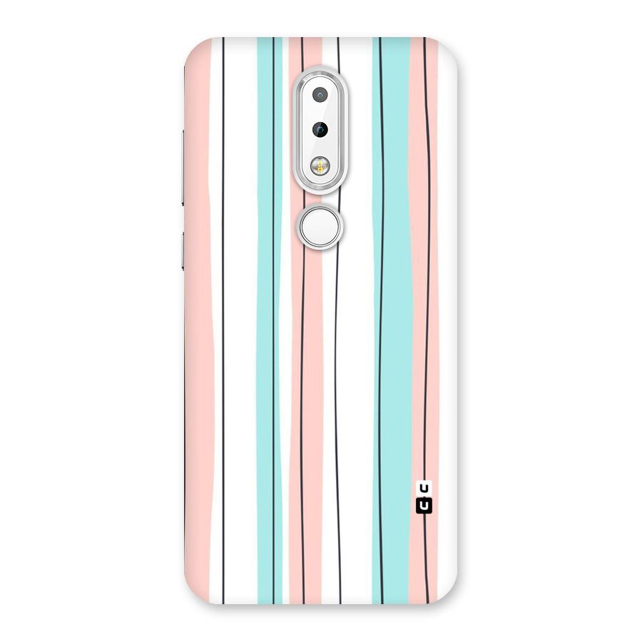 Pastel Tri Stripes Back Case for Nokia 6.1 Plus