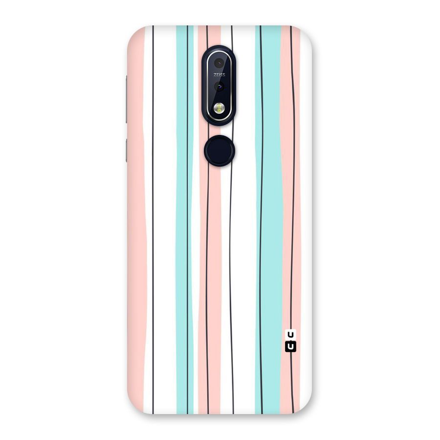 Pastel Tri Stripes Back Case for Nokia 7.1