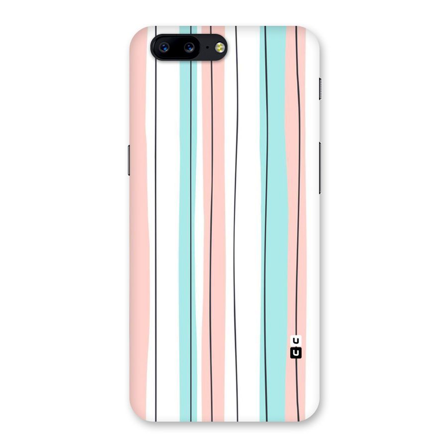 Pastel Tri Stripes Back Case for OnePlus 5