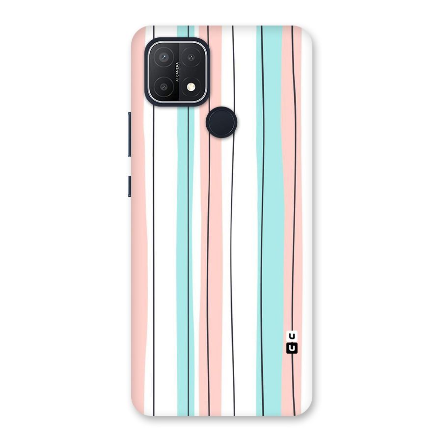 Pastel Tri Stripes Back Case for Oppo A15