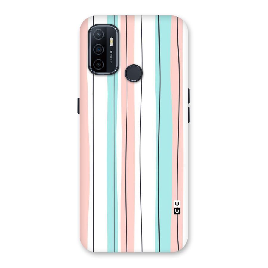 Pastel Tri Stripes Back Case for Oppo A32