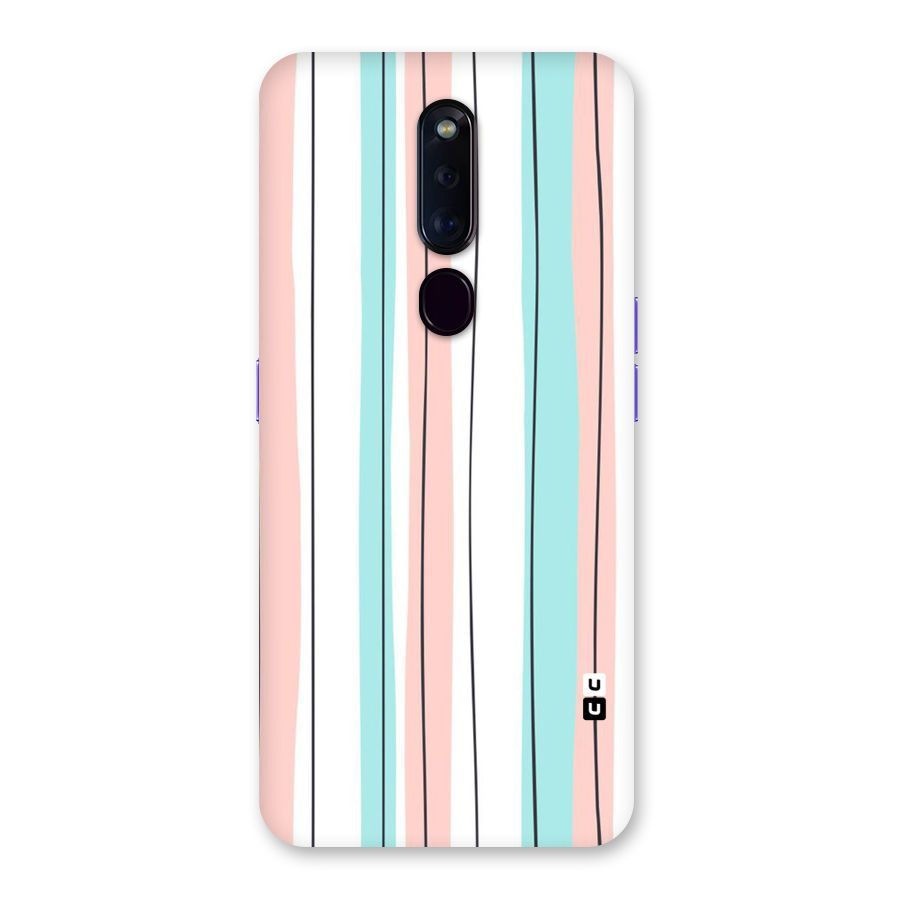 Pastel Tri Stripes Back Case for Oppo F11 Pro