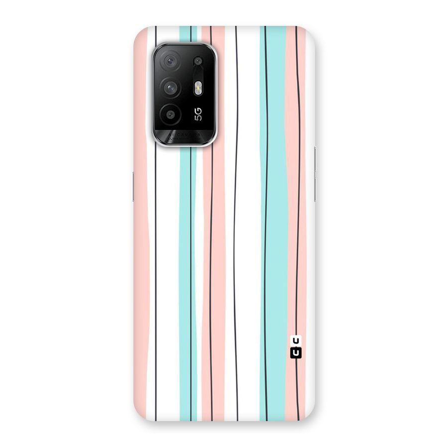 Pastel Tri Stripes Back Case for Oppo F19 Pro Plus 5G