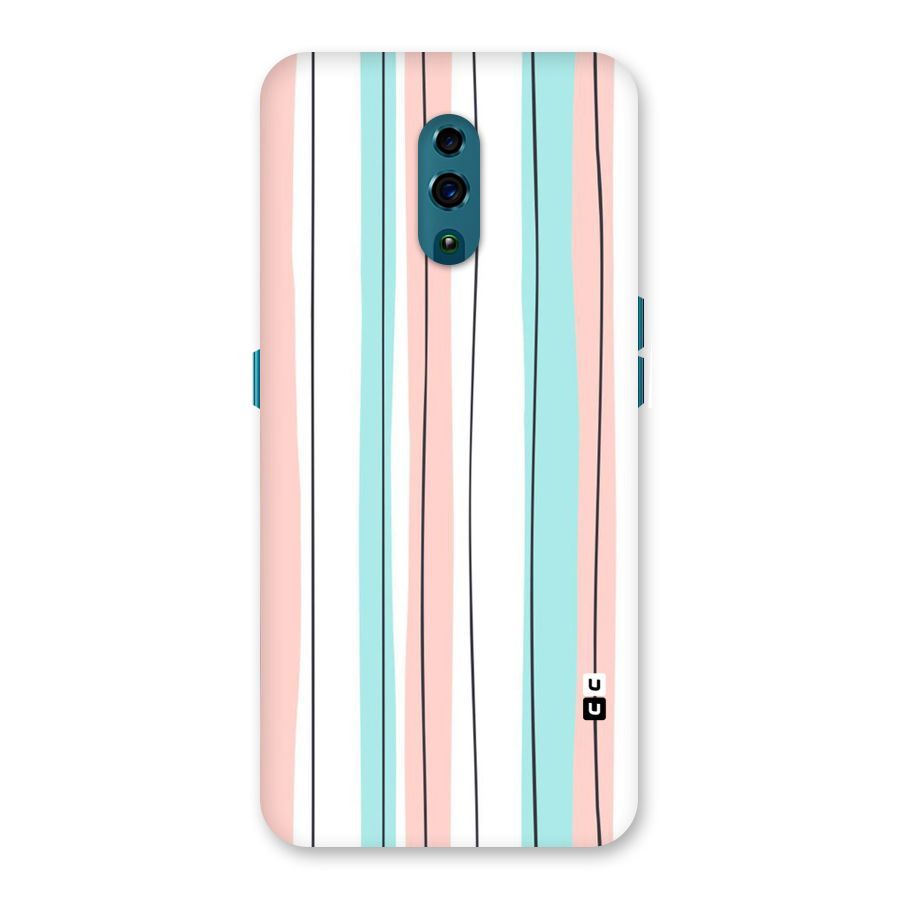 Pastel Tri Stripes Back Case for Oppo Reno