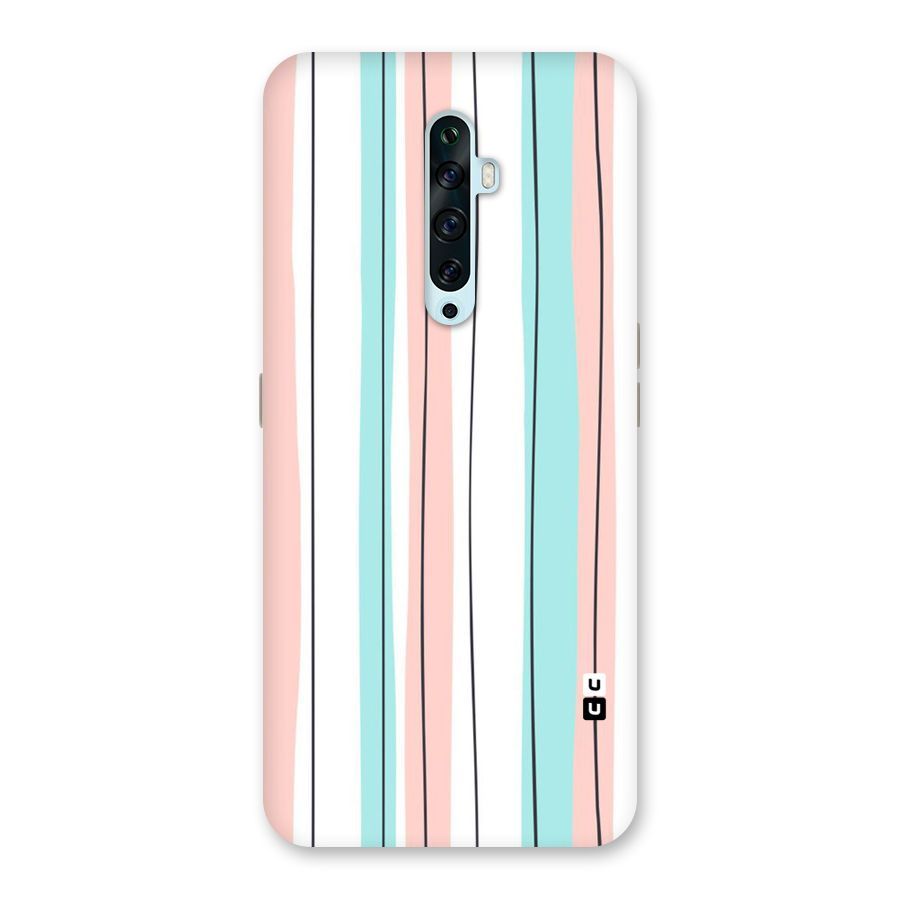 Pastel Tri Stripes Back Case for Oppo Reno2 F