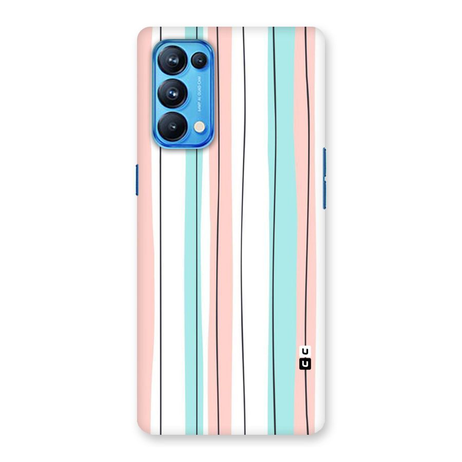 Pastel Tri Stripes Back Case for Oppo Reno5 Pro 5G