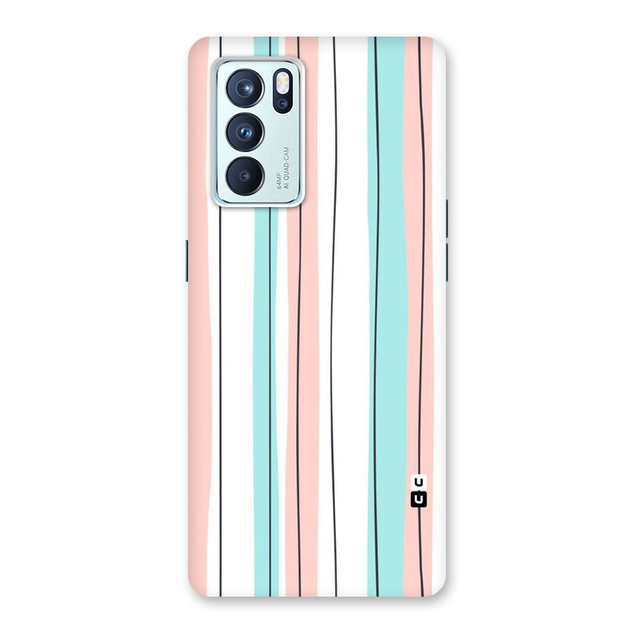 Pastel Tri Stripes Back Case for Oppo Reno6 Pro 5G