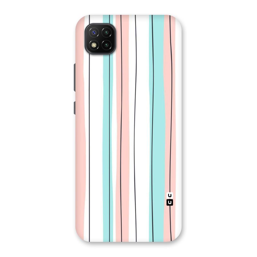 Pastel Tri Stripes Back Case for Poco C3