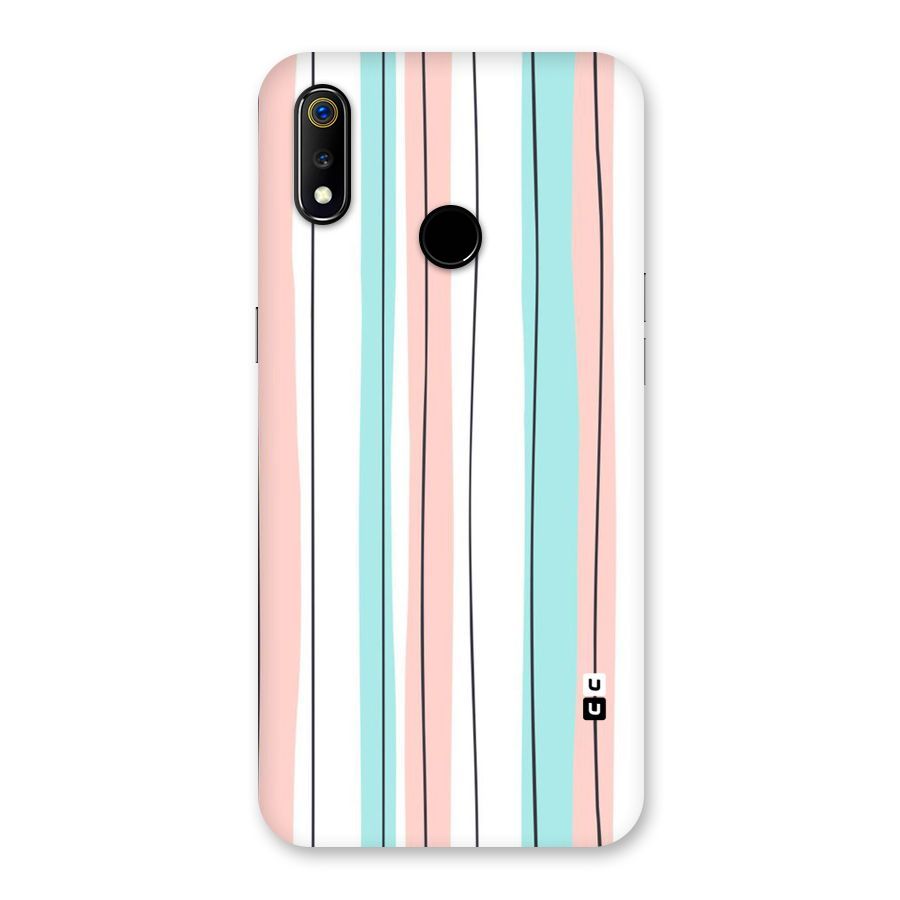 Pastel Tri Stripes Back Case for Realme 3