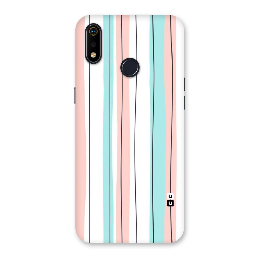 Pastel Tri Stripes Back Case for Realme 3i