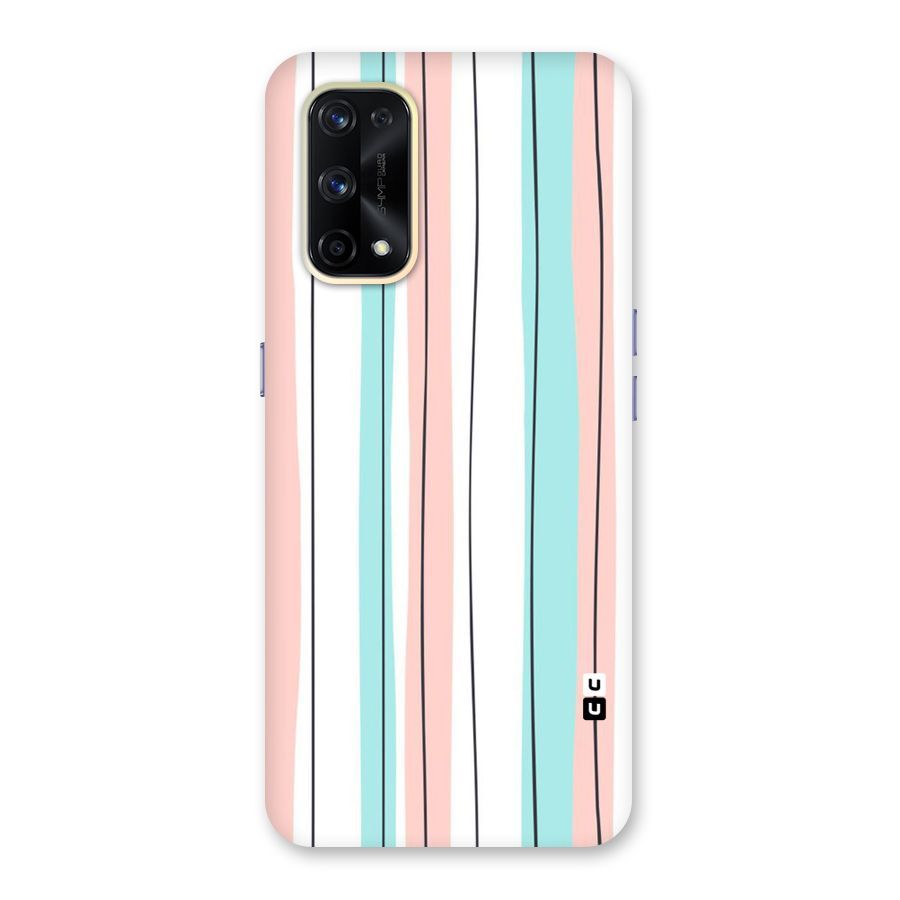 Pastel Tri Stripes Glass Back Case for Realme X7 Pro