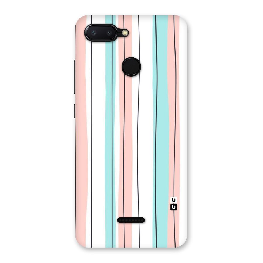 Pastel Tri Stripes Back Case for Redmi 6