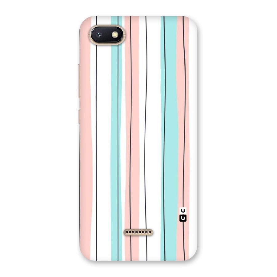 Pastel Tri Stripes Back Case for Redmi 6A