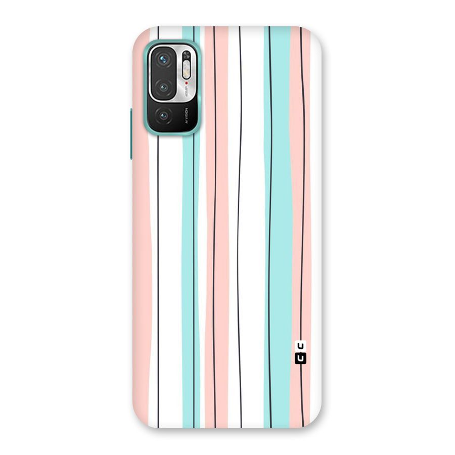 Pastel Tri Stripes Back Case for Redmi Note 10T 5G