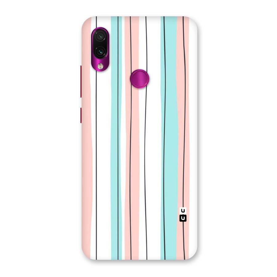 Pastel Tri Stripes Back Case for Redmi Note 7 Pro