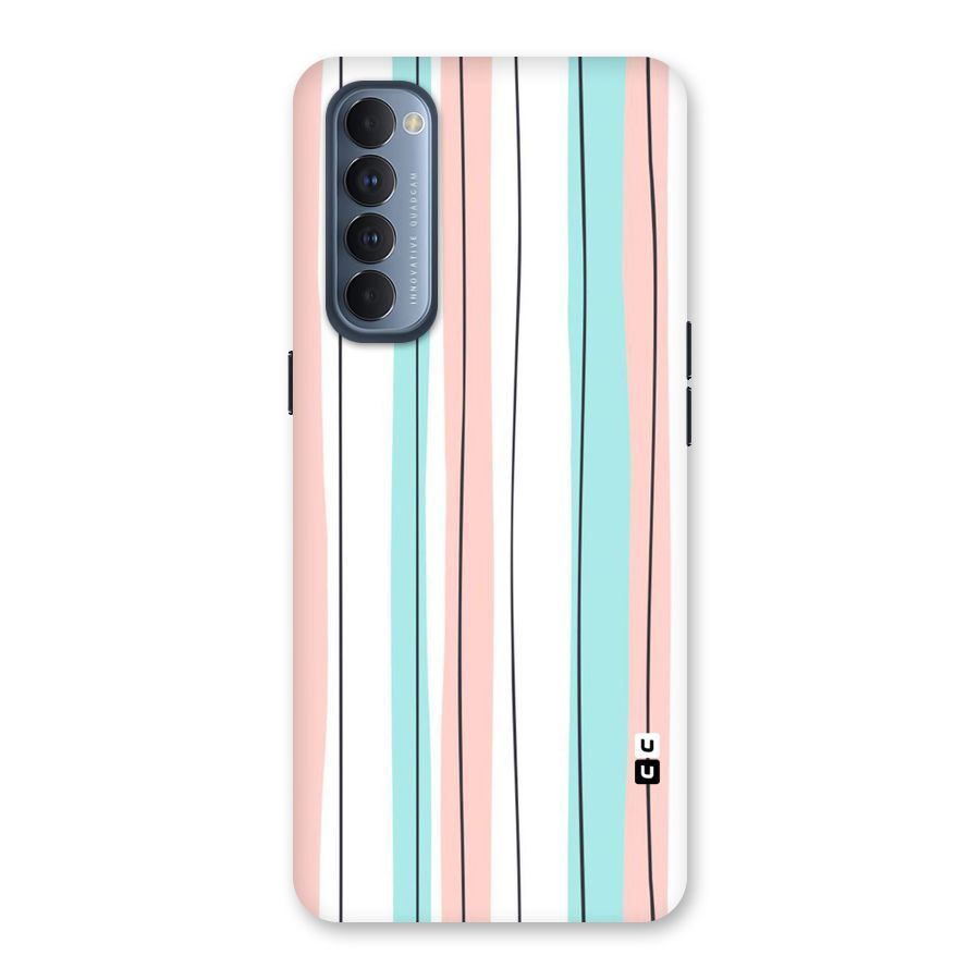 Pastel Tri Stripes Back Case for Reno4 Pro