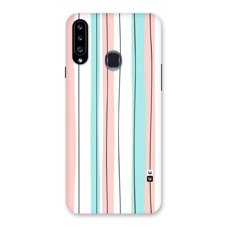 Pastel Tri Stripes Back Case for Samsung Galaxy A20s