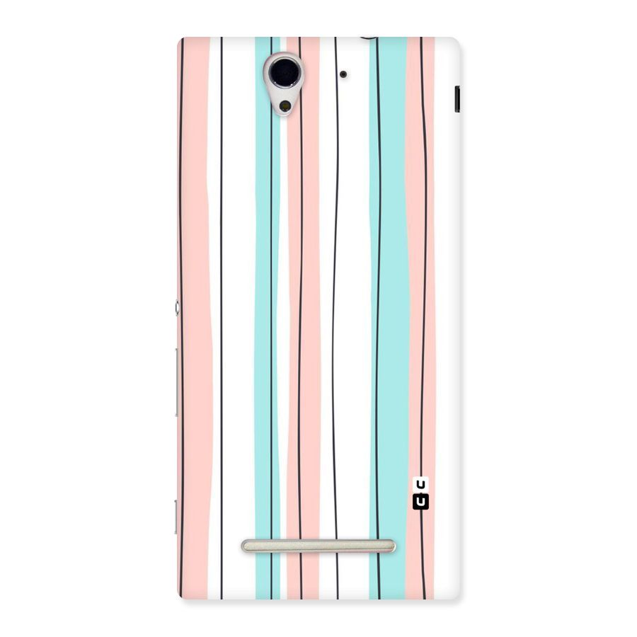 Pastel Tri Stripes Back Case for Sony Xperia C3