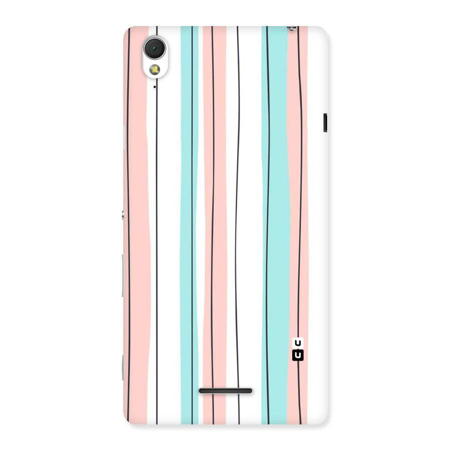 Pastel Tri Stripes Back Case for Sony Xperia T3