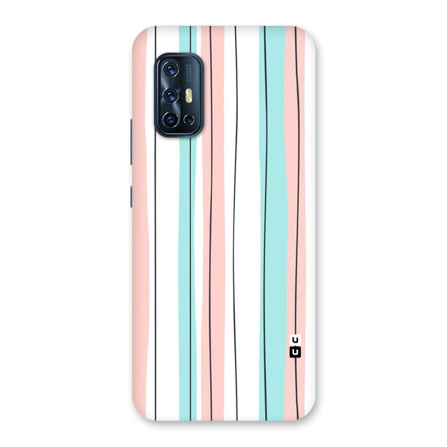 Pastel Tri Stripes Back Case for Vivo V17