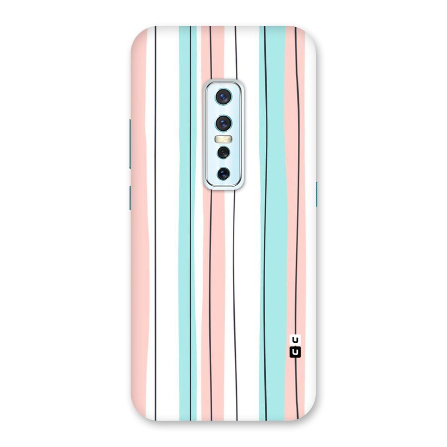 Pastel Tri Stripes Back Case for Vivo V17 Pro